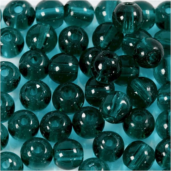 Glaspärlor - Gröna - 4 mm - 45 st