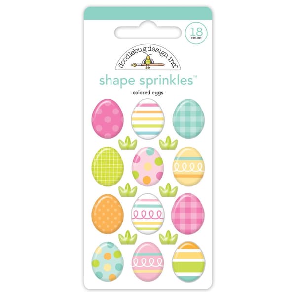 Epoxy Stickers Doodlebug - Easter - Colored Eggs