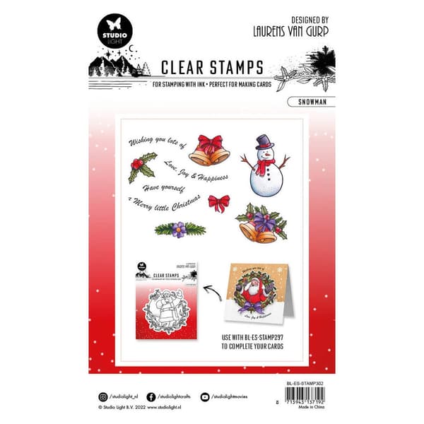 Clearstamp Studio Light A6 - Snowman - 10 stämplar