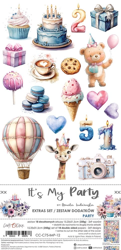 Paper Pack Extra Set - Craft O Clock - It’s My Party