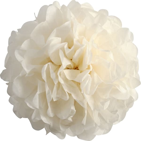 Pompom 3-pack Creme - Happy Moments