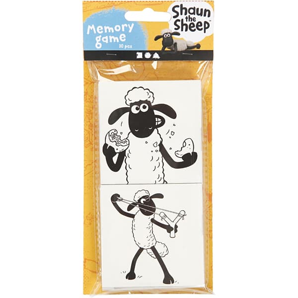 Memory Fåret Shaun - 7x7 cm - 15 set