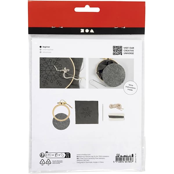 Mini DIY Kit - Brodera en Snöflinga - Julpyssel