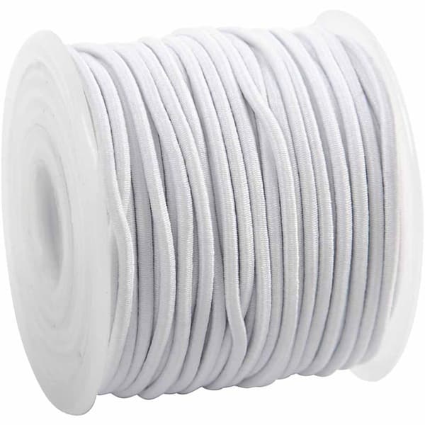 Elastiskt Snöre 2 mm - 25 m - Vit