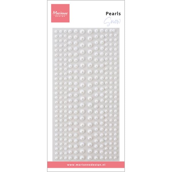 Halvpärlor - White Pearls - Marianne Design - 333 st