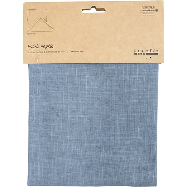 Tygservett 100% Bomull - 42x42 cm - Duvblå - 2 st