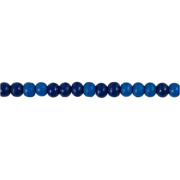 Träpärlor - 5 mm - Blå - 6 g - ca 150 st
