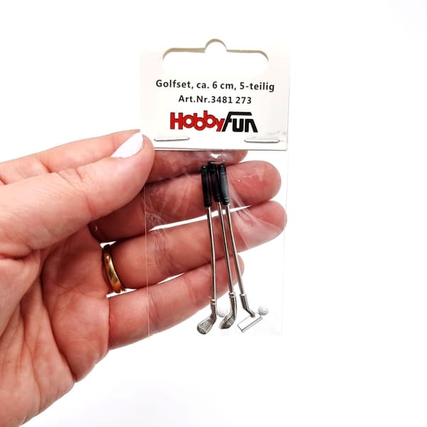 Miniatyr Golfklubbor - 4 st - L: 6 cm