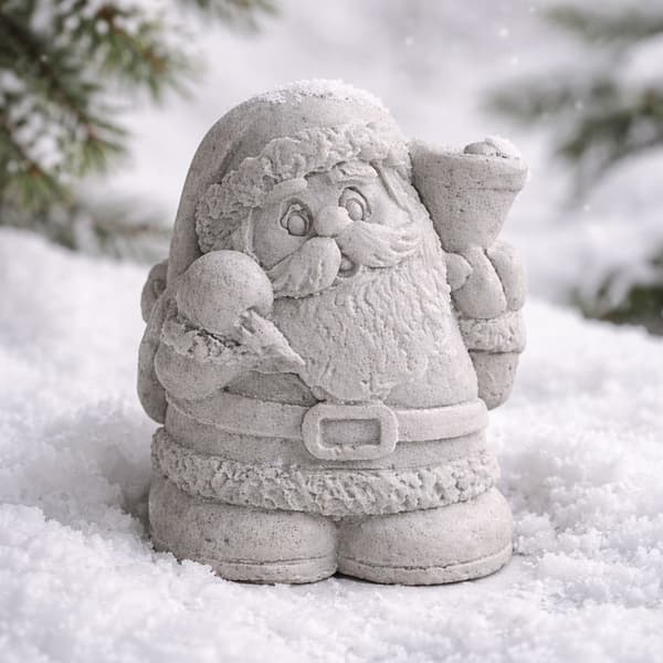Silikonform Ljusformar - Liten Tomte Med Julklocka - H: 6 cm