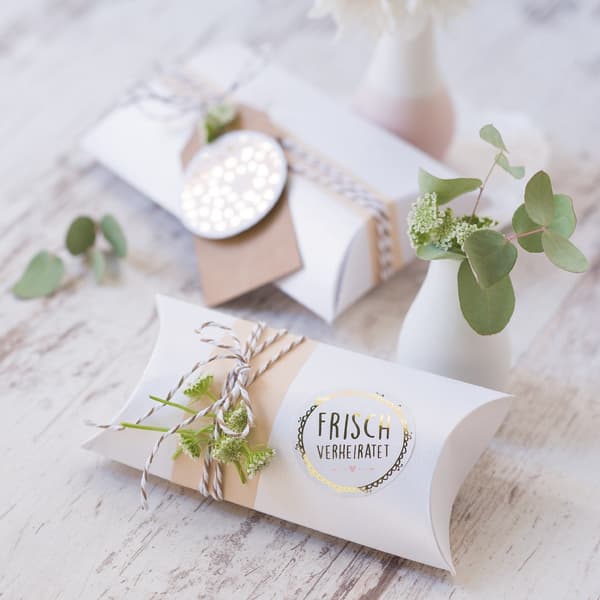 Presentask Pillow Box - 6 st - Pärlemo - 10,5 cm