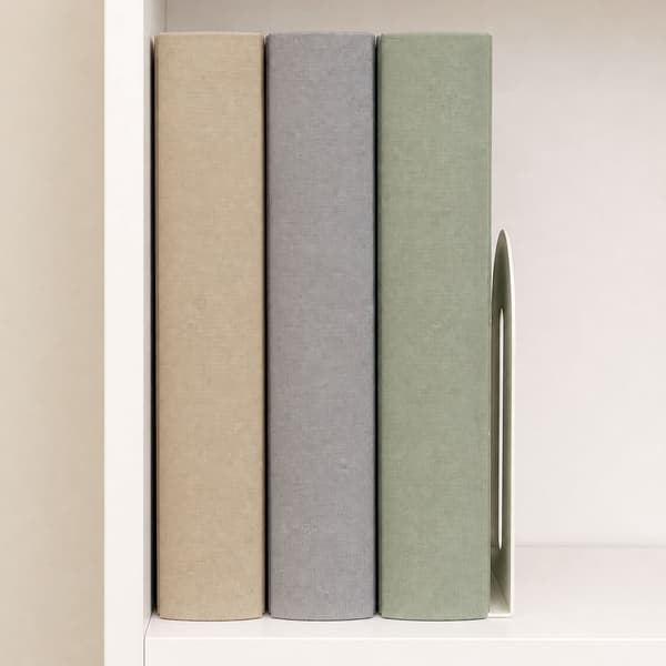Bokstöd i Metall - H: 15 cm - 2 st - Off White
