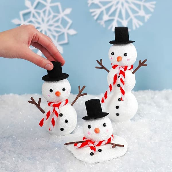 Silk Clay Tillbehör till snögubbe - 2,3-7 cm - 3 set