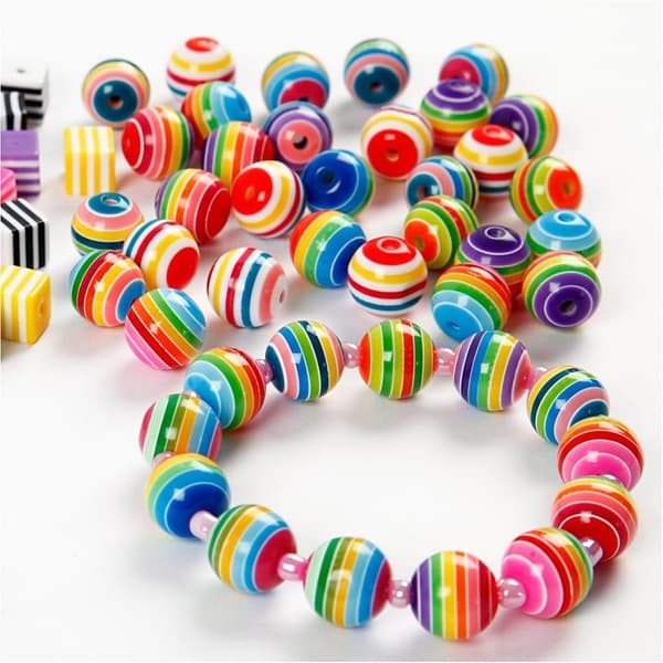 Resin Pärlor Rund Design - 12 mm - 55 gram