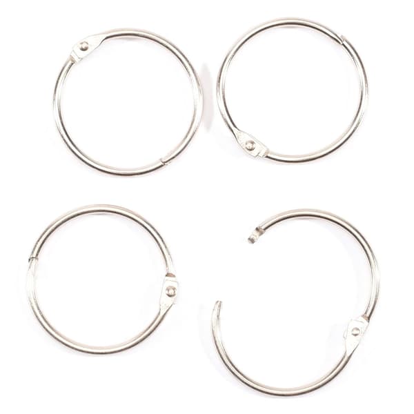 Bokring Metallring 38 mm - 12 st Ringar - Silver