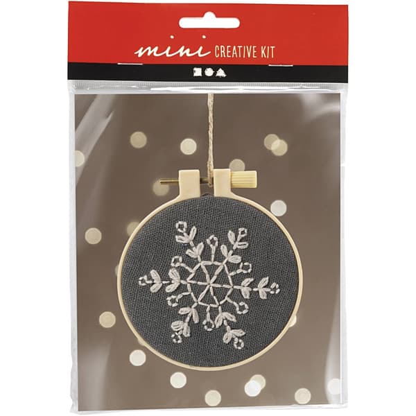 Mini DIY Kit - Brodera en Snöflinga - Julpyssel