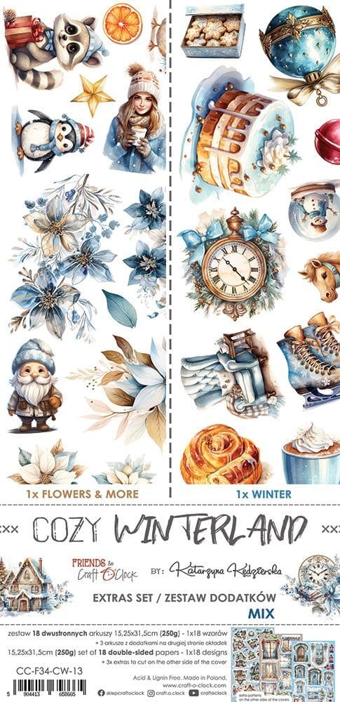 Paper Pack Extra Set Mix - Craft O Clock - Cozy Winterland