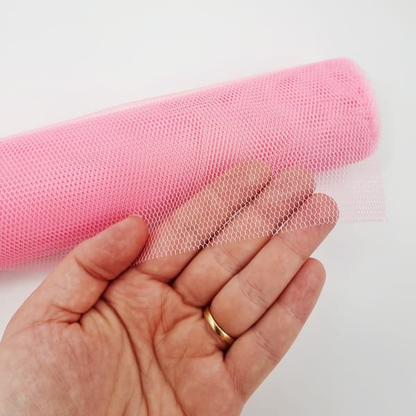 Tyll på rulle - Bredd: 50 cm - Rosa - 5 meter