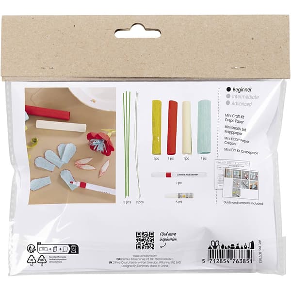 Mini DIY Kit - Kräppblommor - Harmonifull Blomster