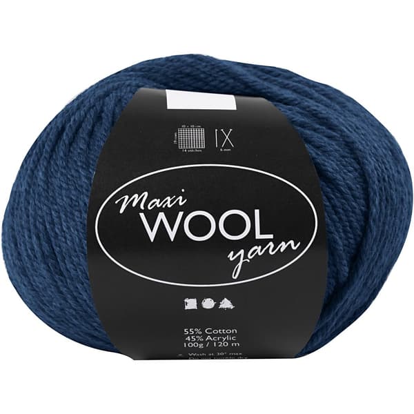 Maxi Wool Ullgarn - Blå - 100 g
