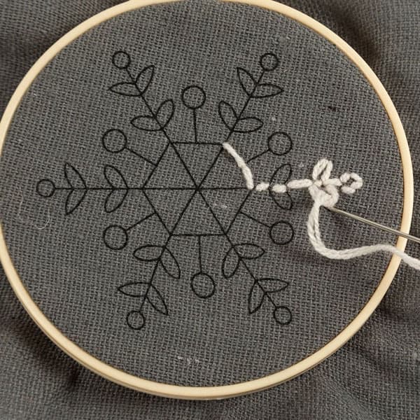 Mini DIY Kit - Brodera en Snöflinga - Julpyssel