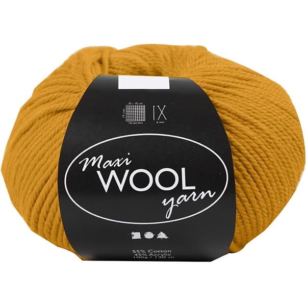 Maxi Wool Ullgarn - Mörkgul - 100 g
