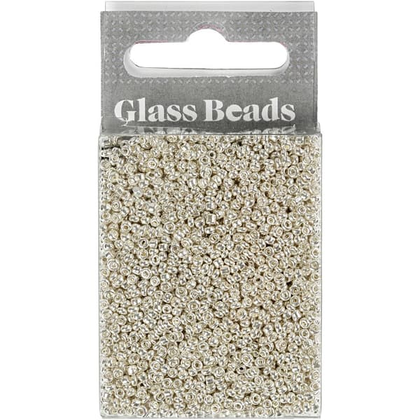 Seed Beads - 1,7 mm - Silver Metallic - 25 gram