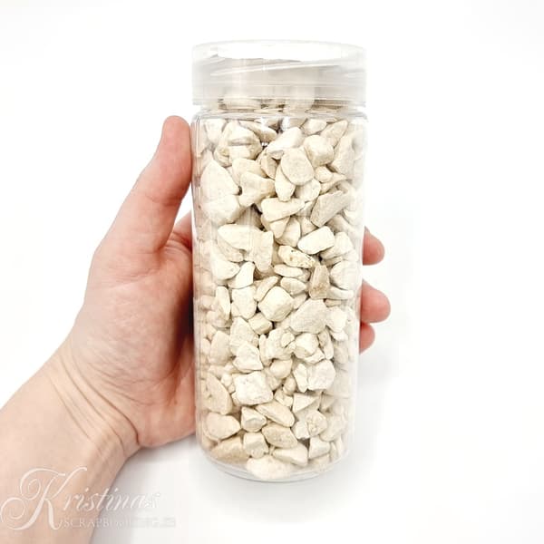 Dekorationssten - Creme - 500 g - 9-13 mm