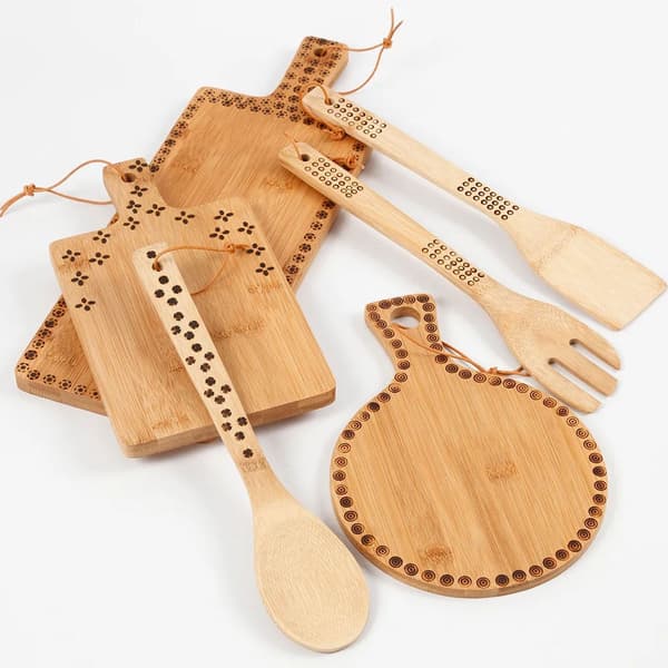 Skärbräda av Bambu - Rund - Dia. 17 cm