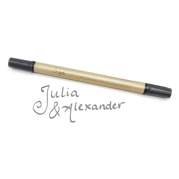 Kalligrafi Penna ZIG - Silver/Grå- 2 mm och 3.5 mm
