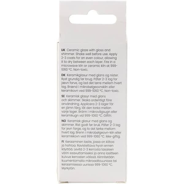 Keramikglasyr Prickig - Snow White - Täckande 60 ml