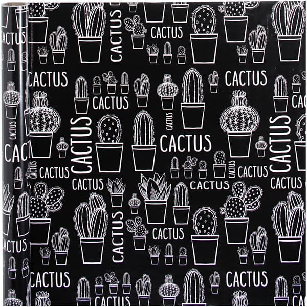 Presentpapper - B: 50 cm - Kaktus - 5 m