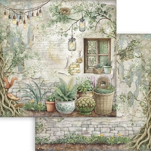 Paper Pad 8x8 Stamperia - Herbarium Silvae