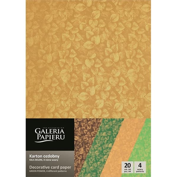Mönstrade Papper A4 - Green Power - 20 ark - 200 g