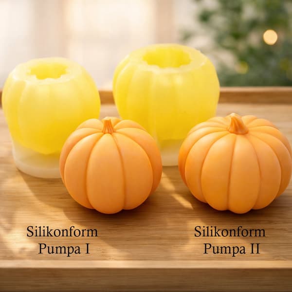 Silikonform Ljusformar - Pumpa II - 6,8 cm