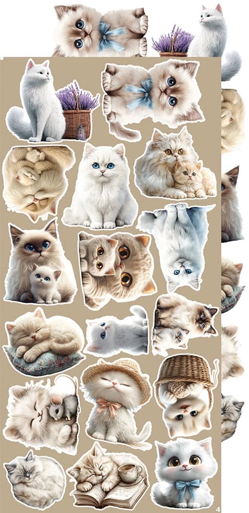 Paper Pack Set Cats - Craft O Clock - Klippark Katter