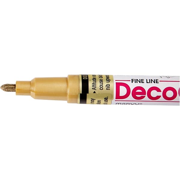 Guldpenna - Decocolor Fine Line 1,2 mm - Liquid Guld