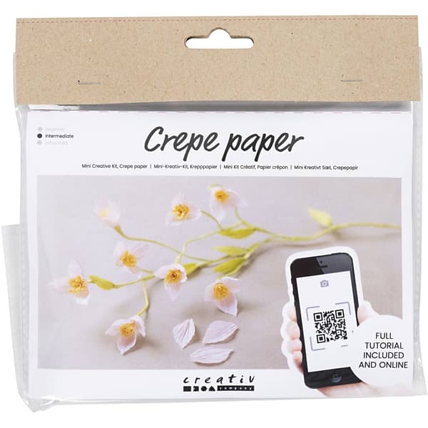 Mini DIY Pysselkit Kräppapper - Körsbär
