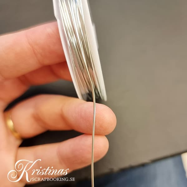Smyckeswire 0,8 mm - Silverpläterad Koppar - 3 m