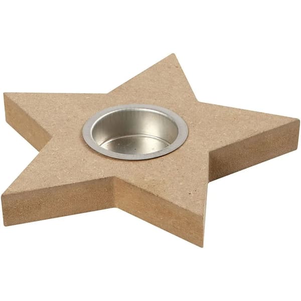 Värmeljus Stjärna i MDF - 15 cm