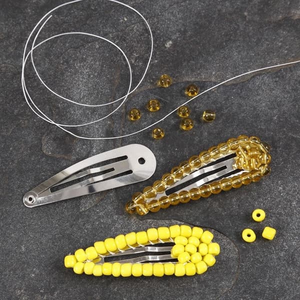 Glaspärlor - Gula - 4 mm - 45 st