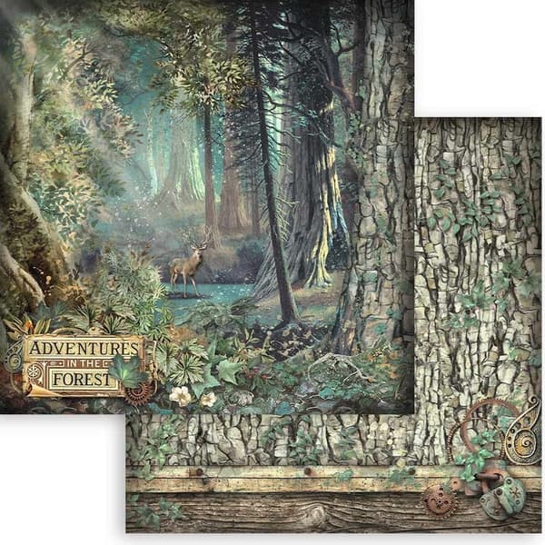 Paper Pad Stamperia - Magic Forest - 8x8 Tum