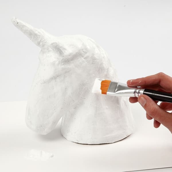 Papier Mache - Enhörning - 18,5 cm