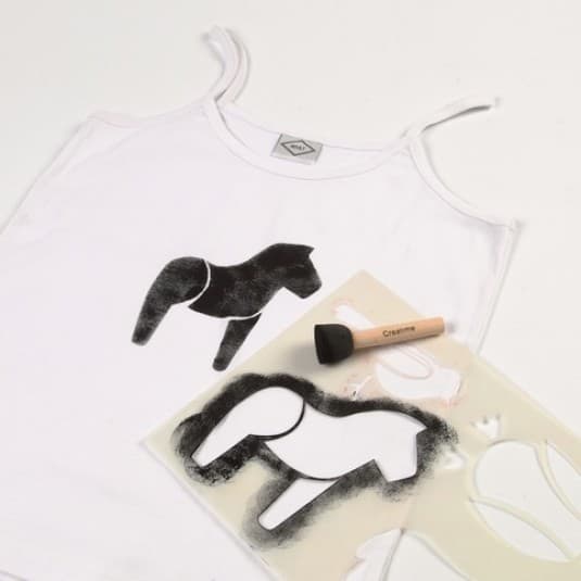 T-Shirt - stl. large - Vit - Rund hals