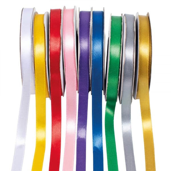 Sidenband i Set 10 mm - Basfärger - 9 st