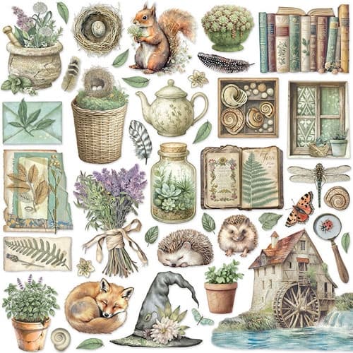 Paper Pad 8x8 Stamperia - Herbarium Silvae
