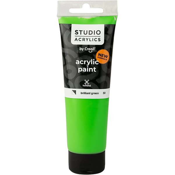 Creall Studio Akrylfärg - Semi Opaque - Brilliant Green (50) - 120 ml