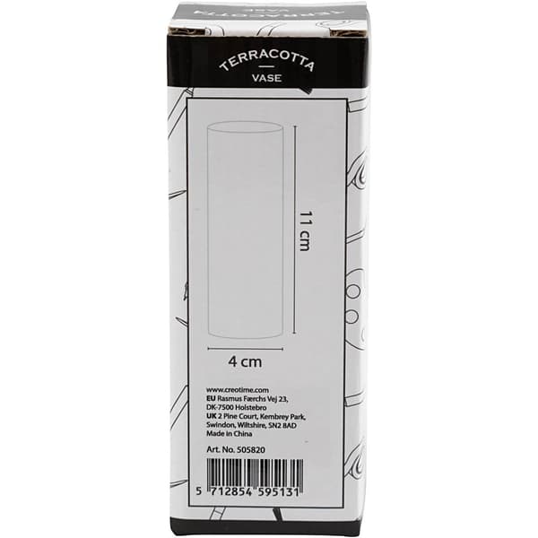 Vit Vas av Terrakotta - H: 11 cm - 1 st