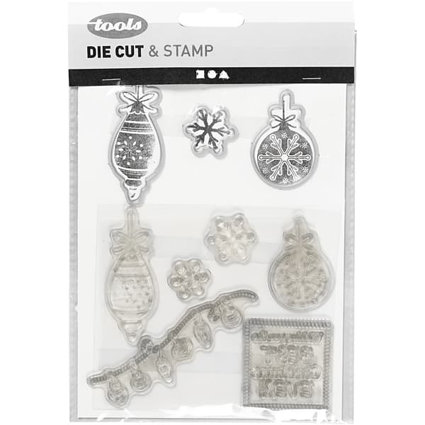 Stämplar & Dies Set - Jul - 9 st