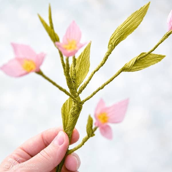 Mini DIY Pysselkit Kräppapper - Körsbärsblommor