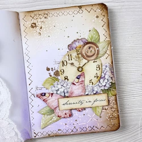Chipboard Die Cuts - Quiet Days - Frame with Flowers